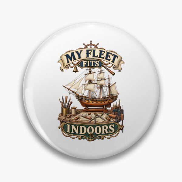 Item preview, Model Ship Builder Gift – My Fleet Fits Indoors Workshop Art designed and sold by UrbanCanvvas.
