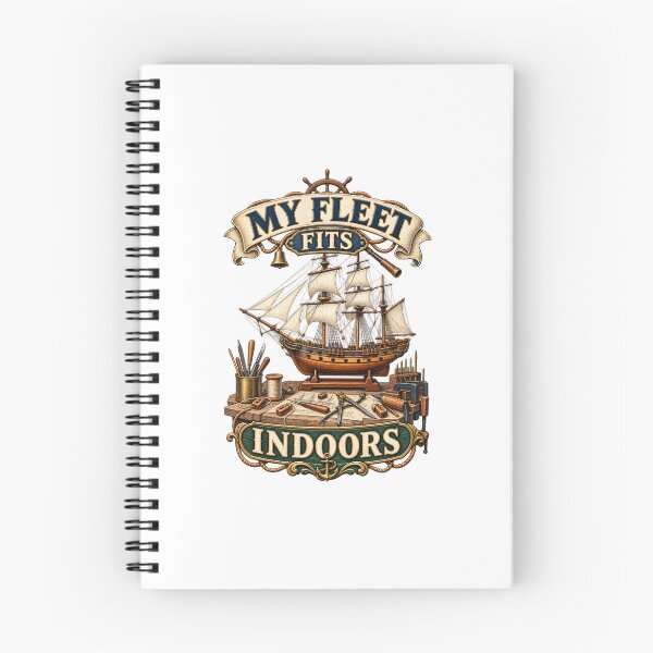 Item preview, Model Ship Builder Gift – My Fleet Fits Indoors Workshop Art designed and sold by UrbanCanvvas.