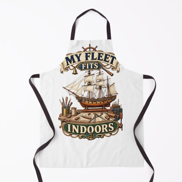 Item preview, Model Ship Builder Gift – My Fleet Fits Indoors Workshop Art designed and sold by UrbanCanvvas.