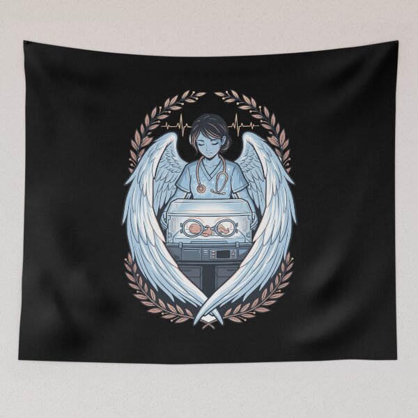 Item preview, Neonatal Nurse Angel NICU Incubator Preemie Laurel Aesthetic designed and sold by Animer-art1.
