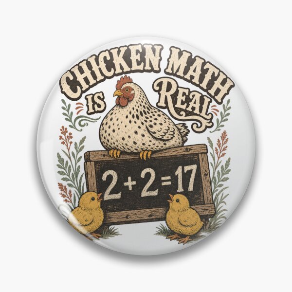 Item preview, Chicken Math Is Real Funny Backyard Chicken Keeper Gift designed and sold by BoosterShop.