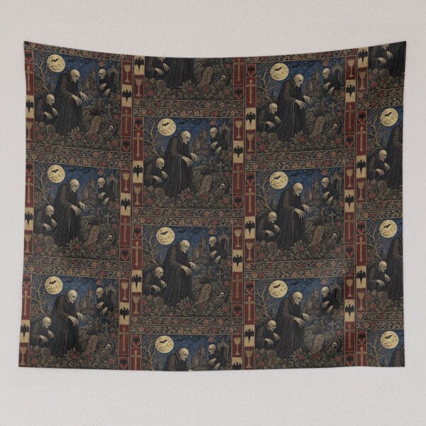 Item preview, Nosferatu the Vampire tapestry art medieval style designed and sold by Vintage Designs +.