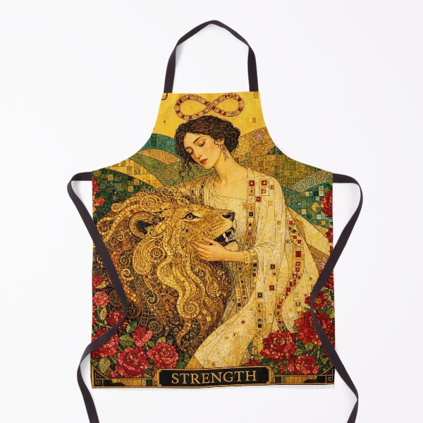 Item preview, Strength, The Lion and the Rose | The Mysteries of the Golden Tarot | Stoneflower-Art designed and sold by Stoneflower-Art.
