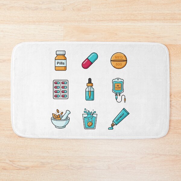 Item preview, Pharmacy Dosage Forms Pill Bottle IV Fluid Mortar Ointment Sticker Pack designed and sold by Animer-art1.