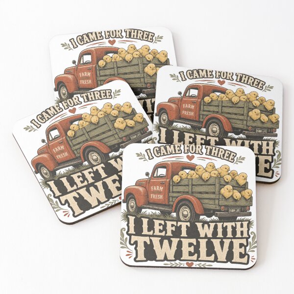 Artikelvorschau, I Came For Three I Left With Twelve Huehner Spruch entworfen und verkauft von BoosterShop.