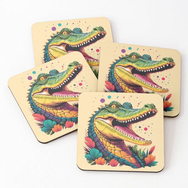 Item preview, Colorful Crocodile Portrait designed and sold by TMBTM.