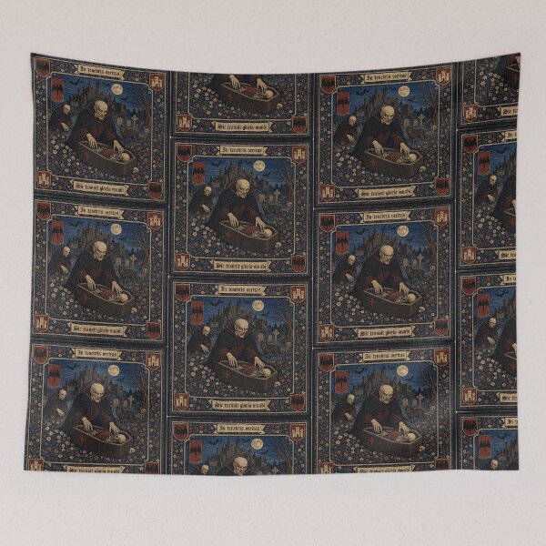Item preview, Nosferatu the Vampire tapestry art medieval style designed and sold by Vintage Designs +.