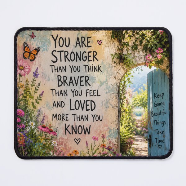 Item preview, Stronger Than You Think – Inspirational Garden Quote designed and sold by Kimberly Palmer.