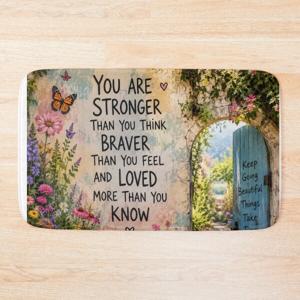 Item preview, Stronger Than You Think – Inspirational Garden Quote designed and sold by Kimberly Palmer.