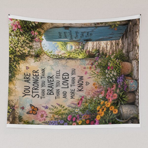 Item preview, Stronger Than You Think – Inspirational Garden Quote designed and sold by Kimberly Palmer.