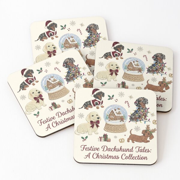 Item preview, Festive Dachshund Tales Christmas Collection – Cute Holiday Wiener Dog Design designed and sold by TeeBlooms.