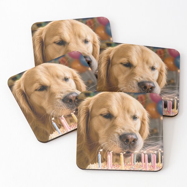 Item preview, Golden Retriever Blowing Out Birthday Candles designed and sold by Maria Dryfhout.