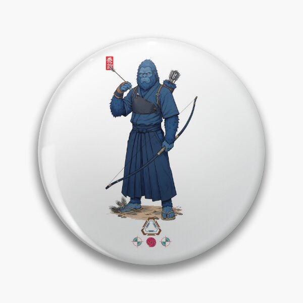 Item preview, Kyudo Archer Blue Bigfoot designed and sold by Whimsy Trail Co.