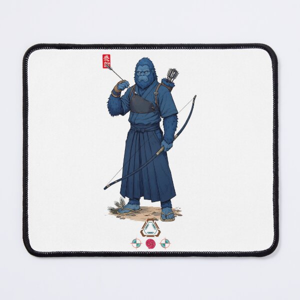Item preview, Kyudo Archer Blue Bigfoot designed and sold by Whimsy Trail Co.