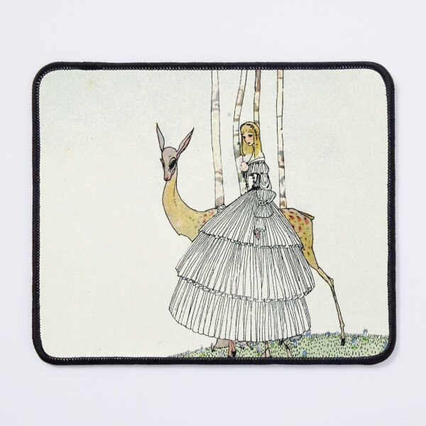 Item preview, Fairy Tale Wall Art, Princess and Deer Illustration, Kay Nielsen Vintage Storybook Art designed and sold by RickE.