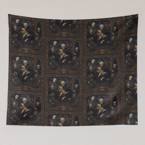 Item preview,  Nosferatu the Vampire tapestry art medieval style designed and sold by Vintage Designs +.