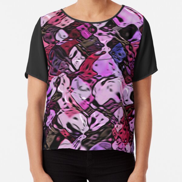 Trois . THE PINK SKY- FEATURING MOLTEN COLOURS IN A RANGE OF GRAPHIC PINKS Chiffon Top