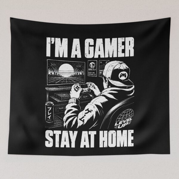 Item preview, I'm a Gamer Stay at Home Retro Gaming Design designed and sold by rafaeltto.