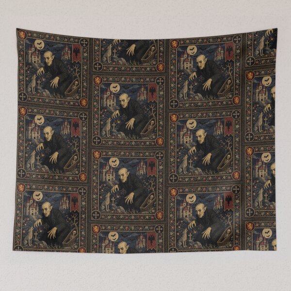 Item preview, Nosferatu the Vampire tapestry art medieval style designed and sold by Vintage Designs +.