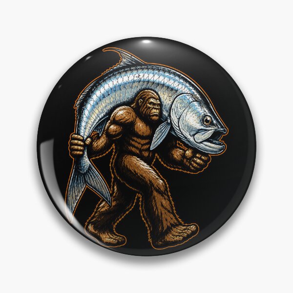 Item preview, Bigfoot carrying a giant fish graphic design designed and sold by rafaeltto.