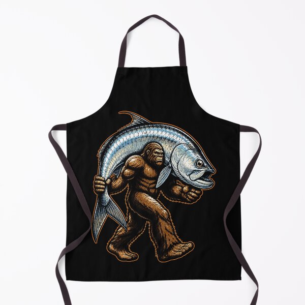 Item preview, Bigfoot carrying a giant fish graphic design designed and sold by rafaeltto.