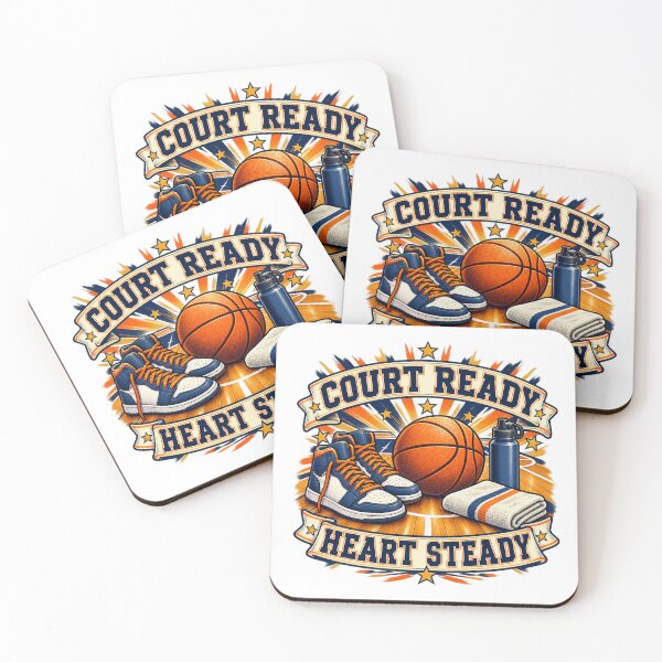 Item preview, Court Ready Heart Steady Basketball Family Art designed and sold by CheerfulNest.