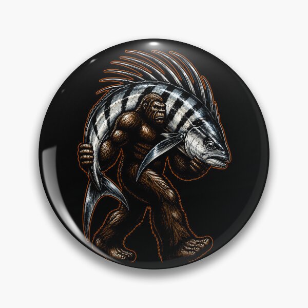 Item preview, Bigfoot carrying an epic fish design designed and sold by rafaeltto.