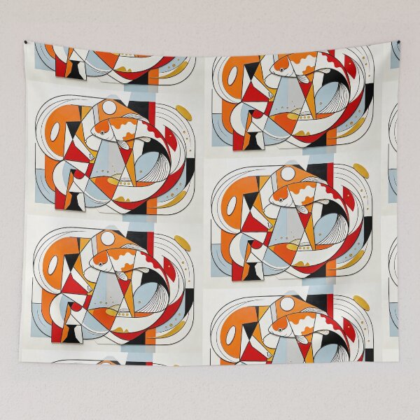 Item preview, cubist animal artwork designed and sold by forget45studio.