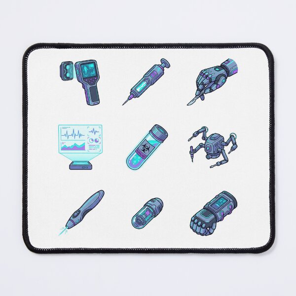 Item preview, Cyberpunk Sci Fi Medical Tech Cyberware Surgery Tools Sticker Pack designed and sold by Animer-art1.