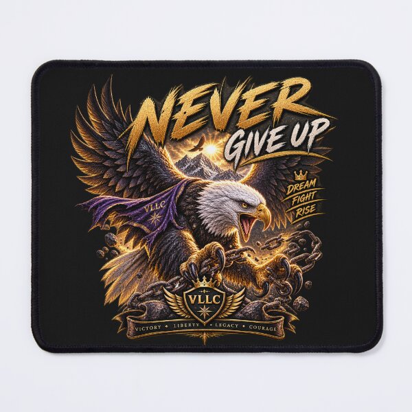 Item preview, VLLC Never Give Up Eagle Dream Fight Rise Art designed and sold by VICTORY LIBERTY .