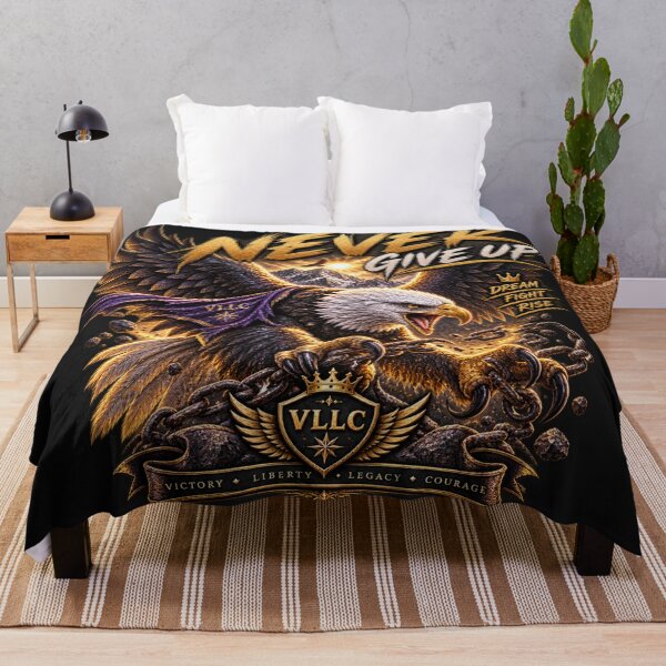 Item preview, VLLC Never Give Up Eagle Dream Fight Rise Art designed and sold by VICTORY LIBERTY .