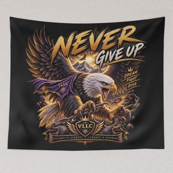 Item preview, VLLC Never Give Up Eagle Dream Fight Rise Art designed and sold by VICTORY LIBERTY .