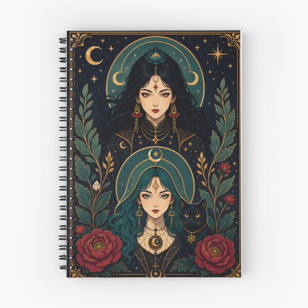 Item preview, Witches Gathering: Celestial Tarot Portrait of Witch Sisters designed and sold by FriskyLemur.