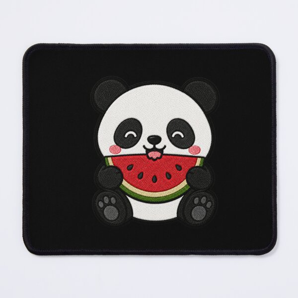 Item preview, Cute Panda Eating Watermelon Kawaii Embroidery Patch designed and sold by ColorSplash123.