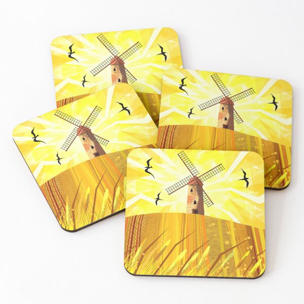 Item preview, Windmill Under Yellow Sky designed and sold by Andrew  Hitchen.