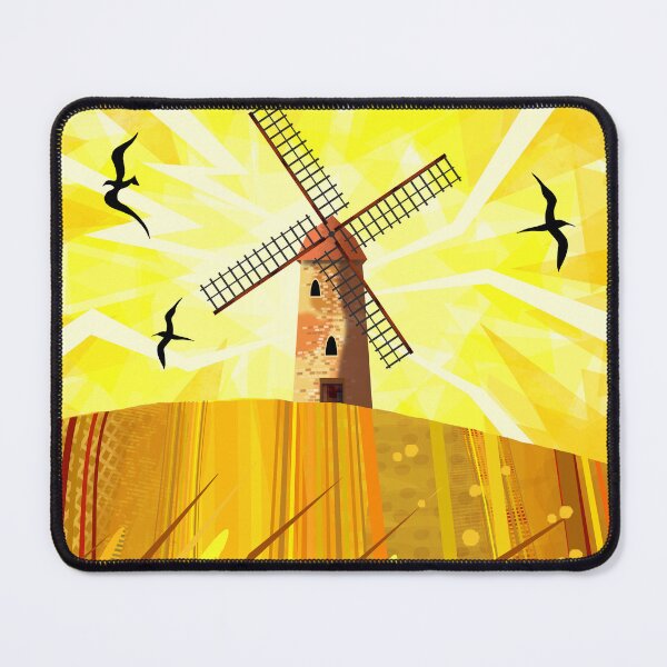 Item preview, Windmill Under Yellow Sky designed and sold by Andrew Hitchen.