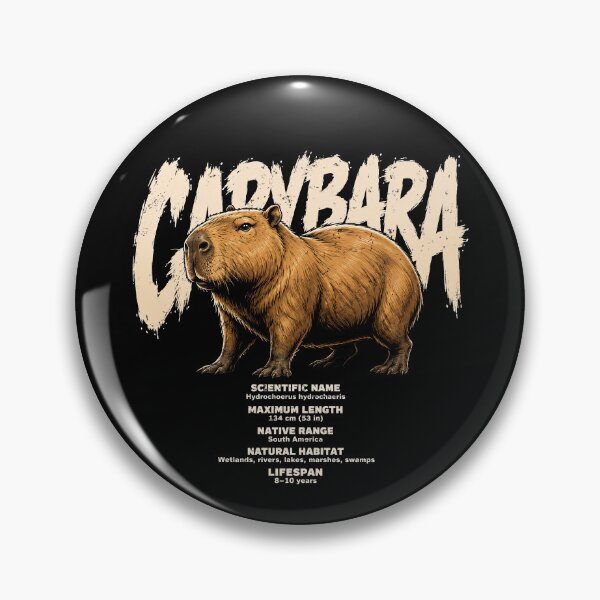 Item preview, Stylish capybara illustration with fun facts designed and sold by rafaeltto.