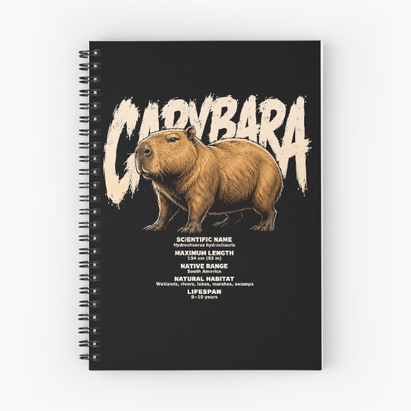 Item preview, Stylish capybara illustration with fun facts designed and sold by rafaeltto.
