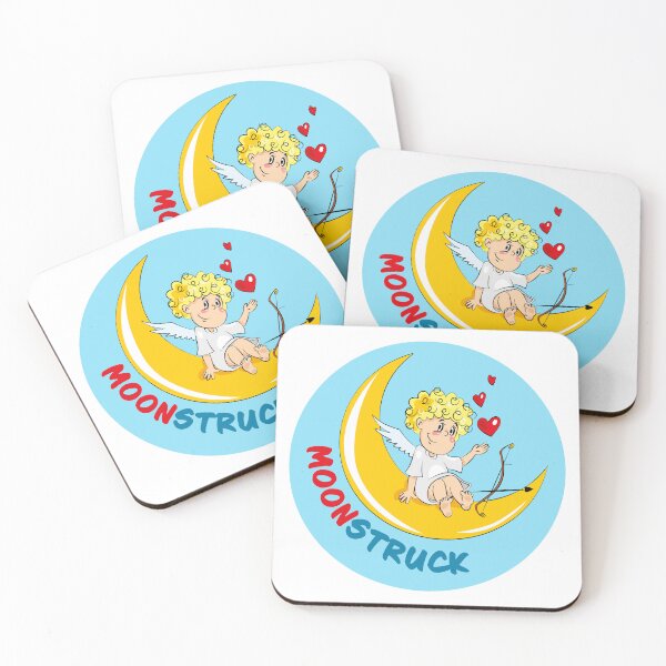 Item preview, Moonstruck Cupid Sitting on the Moon designed and sold by Ekaterina  Biserova.
