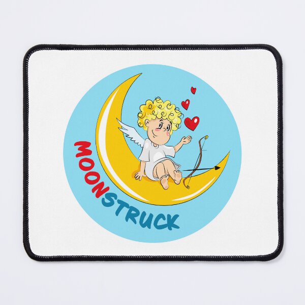 Item preview, Moonstruck Cupid Sitting on the Moon designed and sold by Ekaterina Biserova.