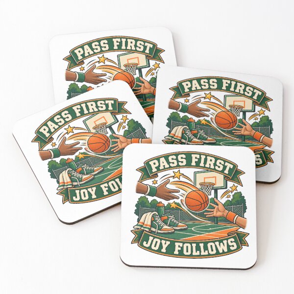 Item preview, Pass First Joy Follows Pickup Basketball Art designed and sold by CheerfulNest.