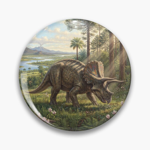 Item preview, Realistic Triceratops Paleoart, Cretaceous Dinosaur Illustration I designed and sold by Yaremchuk.
