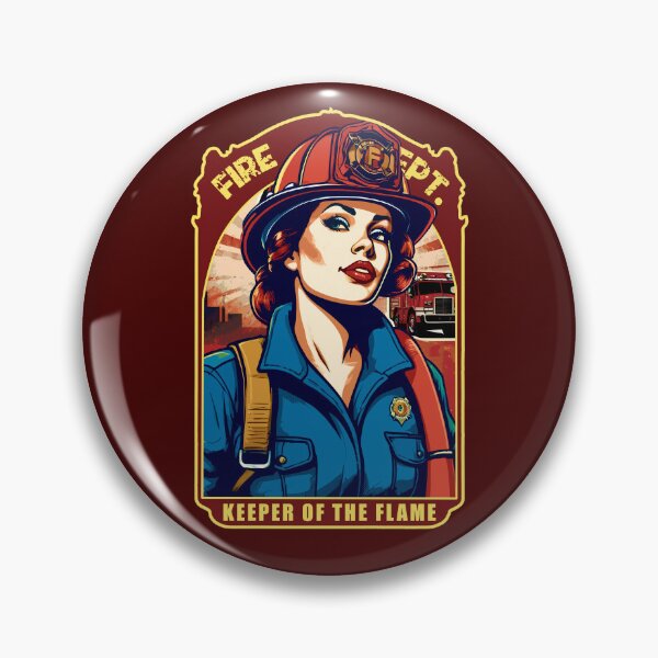 Item preview, Keeper Of The Flame | Graphic Design - Female Firefighter designed and sold by TMBTM.