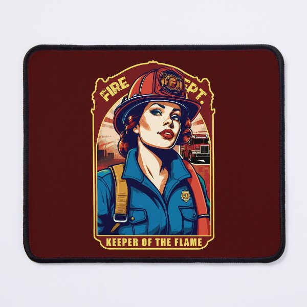 Item preview, Keeper Of The Flame | Graphic Design - Female Firefighter designed and sold by TMBTM.