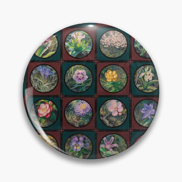 Item preview, Japanese Botanical Grid - Burgundy & Teal  designed and sold by Lidra Zehcnas.
