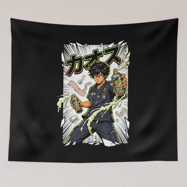 Item preview, Anime ER Nurse Chaos Graffiti Spray Paint Streetwear Aesthetic designed and sold by Animer-art1.