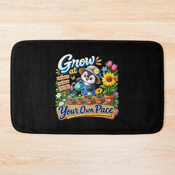 Item preview, Grow at Your Own Pace Penguin designed and sold by Side Quest Co..