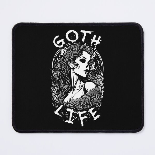 Item preview, Goth Life - Gothic Skull Girl Portrait And Quote designed and sold by TMBTM.