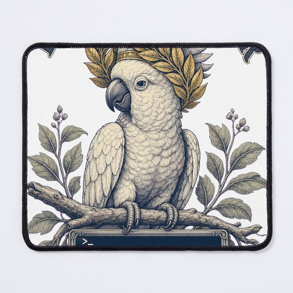 Item preview, Prompt Engineer Cockatoo Vintage Engraving Funny Tech Tee Design designed and sold by KIDEnia.