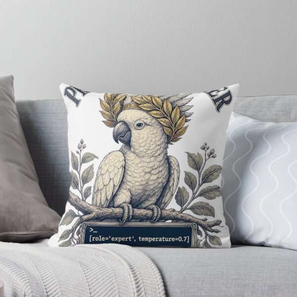 Item preview, Prompt Engineer Cockatoo Vintage Engraving Funny Tech Tee Design designed and sold by KIDEnia.